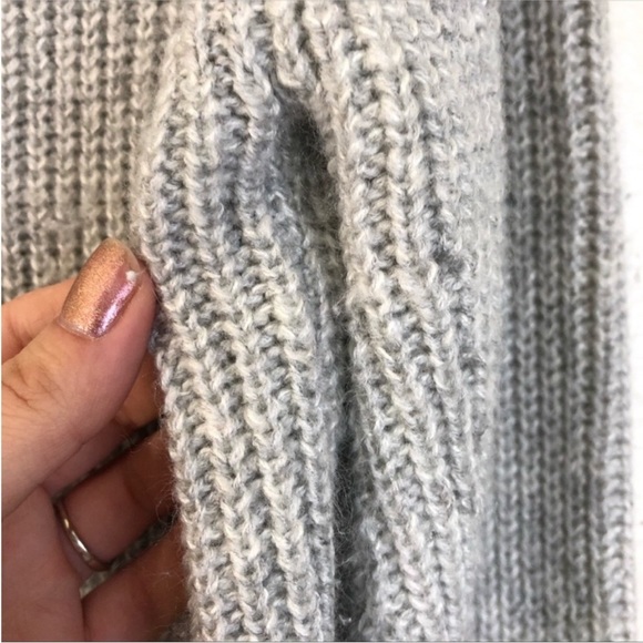 Kendall & Kylie Gray Knit Lace Up Sweater - Picture 10 of 14